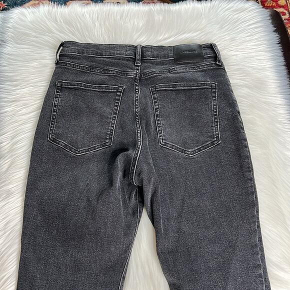 Everlane Washed Black High Rise Exposed Button Skinny Jeans - Picture 6 of 9